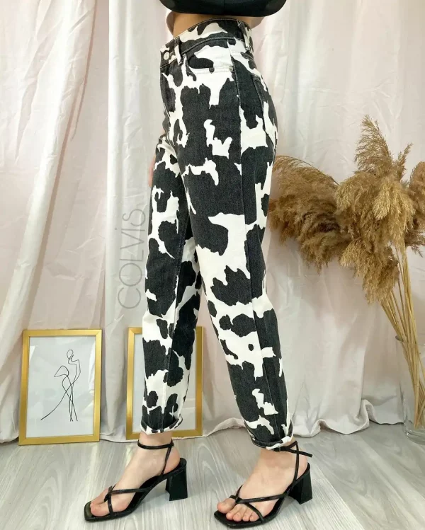 Cow Print - MoM Jeans - Image 2
