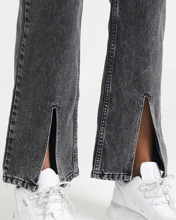 Front Slit - Wide Leg Jeans - Image 5