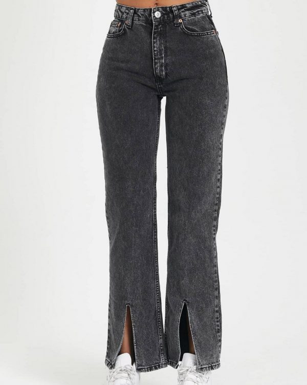 Front Slit - Wide Leg Jeans - Image 2