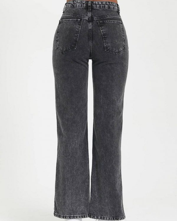 Front Slit - Wide Leg Jeans - Image 4