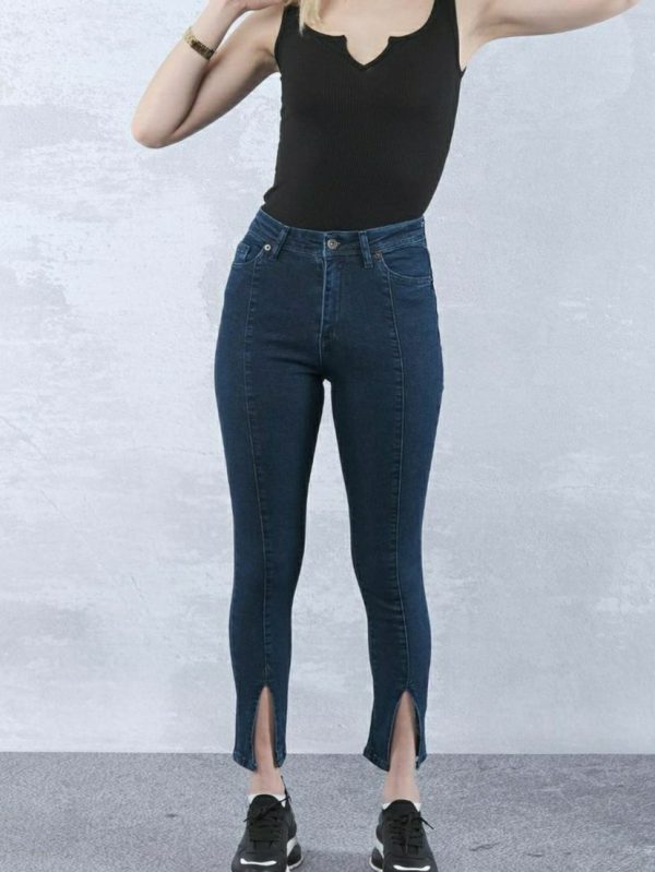 Front Slit - Skinny Jeans - Image 2