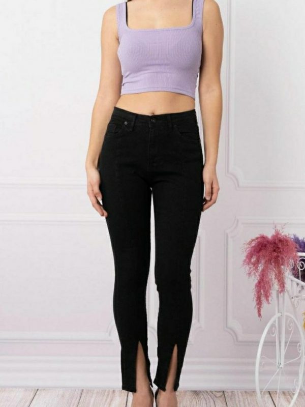 Front Slit - Skinny Jeans - Image 5