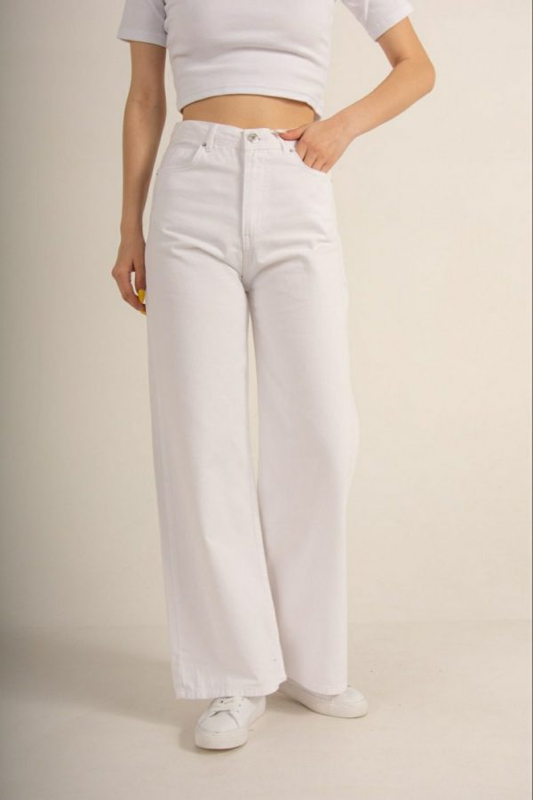 White Wide Leg Jeans