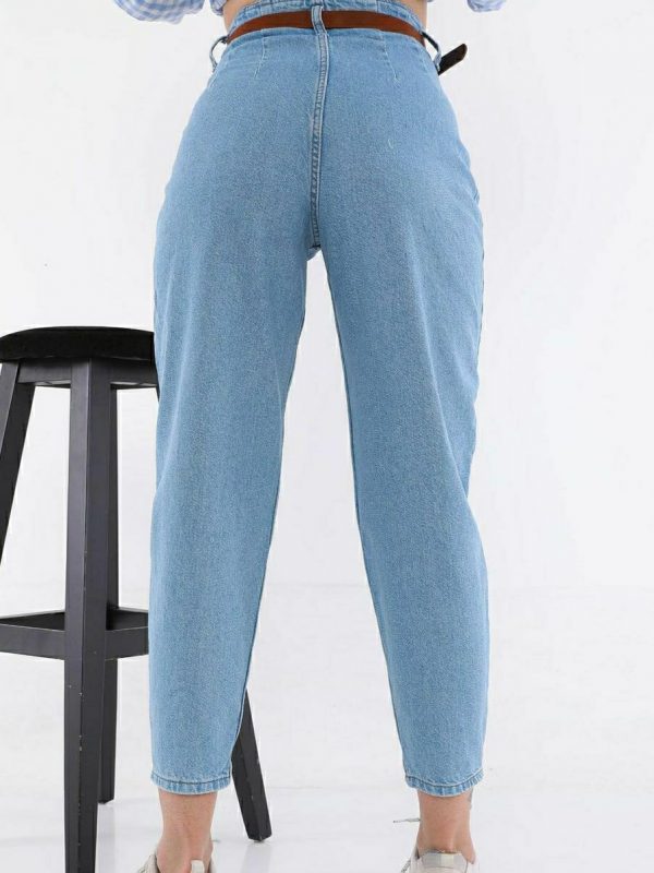 Slouch Jeans With Belt [BLUE] - Image 3