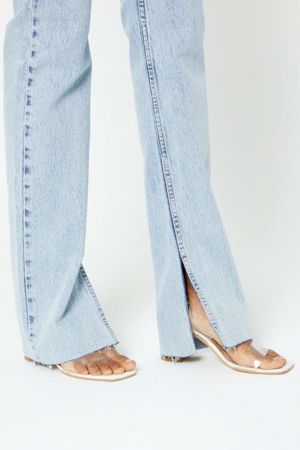 Torn Side Straight Fit Jean [SNOW] - Image 6