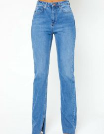 Side Slit - Straight Fit [BLUE]