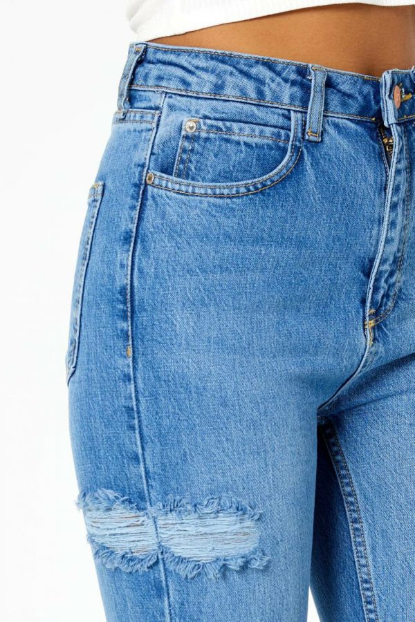 Torn Side Straight Fit Jean - Image 3