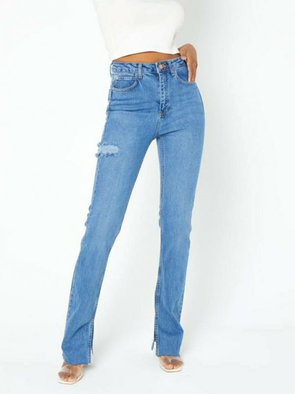 Torn Side Straight Fit Jean - Image 5