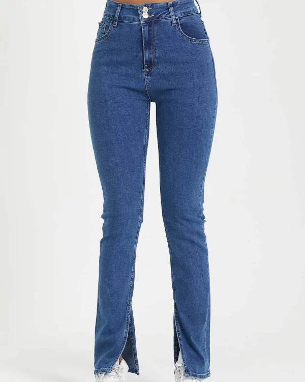 Side Slit Skinny Jeans - Image 2