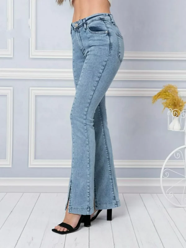 Front Slit Jeans BLUE - Image 3