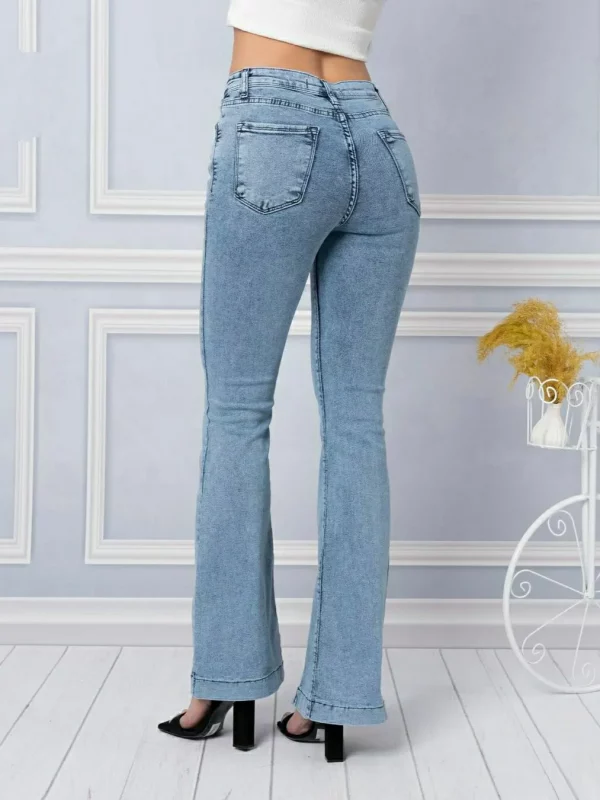 Front Slit Jeans BLUE - Image 4