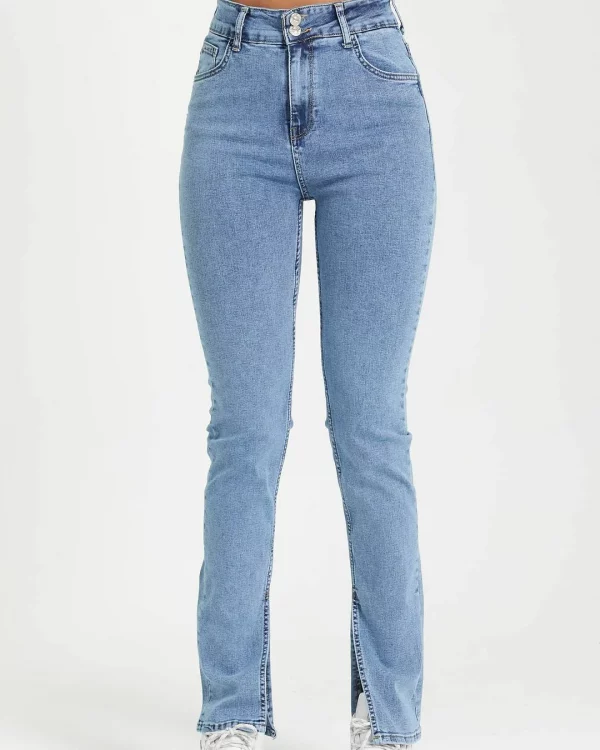 Side Slit Skinny Jeans - Image 2