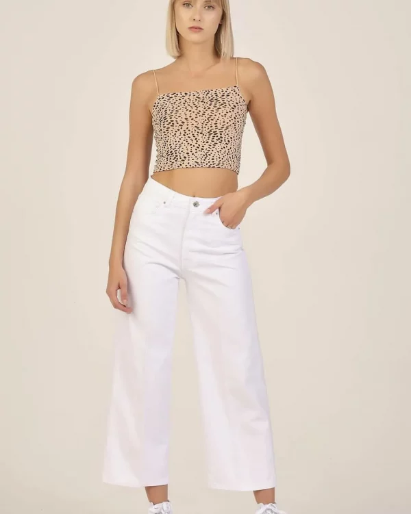 Wide Leg Jeans - White