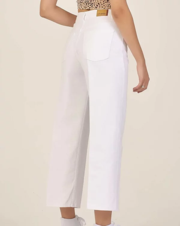 Wide Leg Jeans - White - Image 4