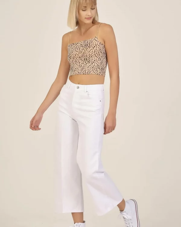 Wide Leg Jeans - White - Image 2