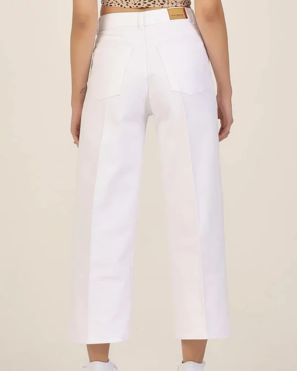 Wide Leg Jeans - White - Image 6
